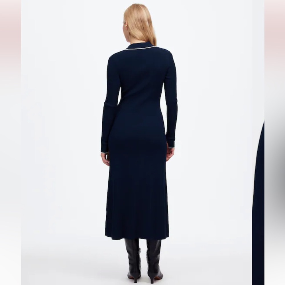 Madewell Ribbed Long-Sleeve Midi Dress - Picture 4 of 7